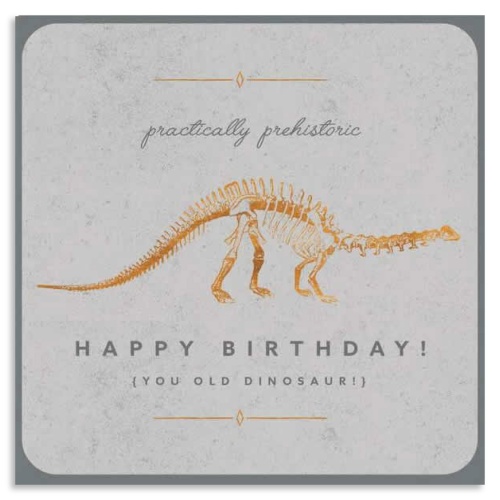 Practically Prehistoric Birthday Card